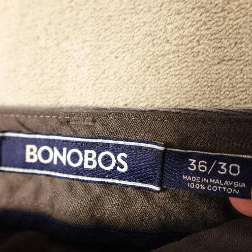 Bonobos Friday Straight Fit Chino Pants Men’s 36x30 Gray‎ Casual Office Everyday